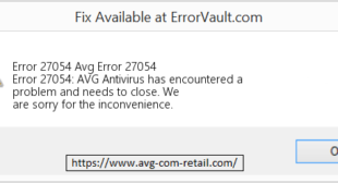 What is the Method To Resolve Avg.com/retail Error Code 27054?