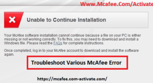 How To Resolve Various McAfee Errors? Www.Mcafee.com/activate
