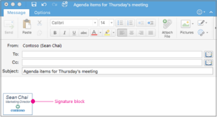 Add Signature in Outlook